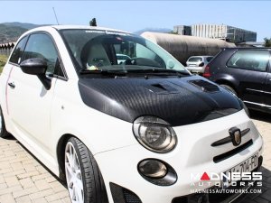FIAT 500 Hood - Carbon Fiber - w/ Vents FIAT 500 Hood - Carbon Fiber - w/ Vents